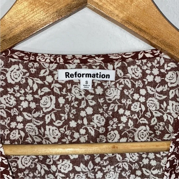 NWT Reformation Artesia Top Sz Small Brown - Picture 5 of 6
